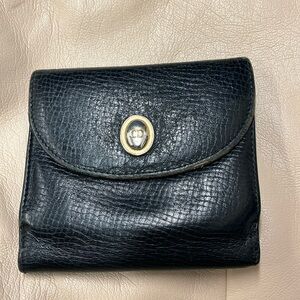 CHRISTIAN DIOR VINTAGE WALLET- black leather